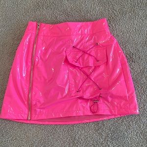 Pink fun plastic skirt from LF